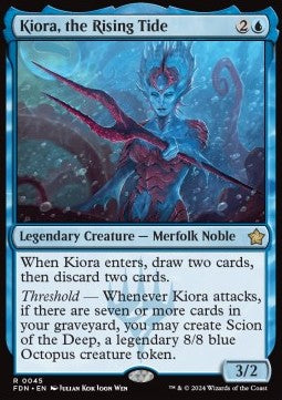 Kiora, the Rising Tide FDN-45 Rare Near Mint Englisch Foil