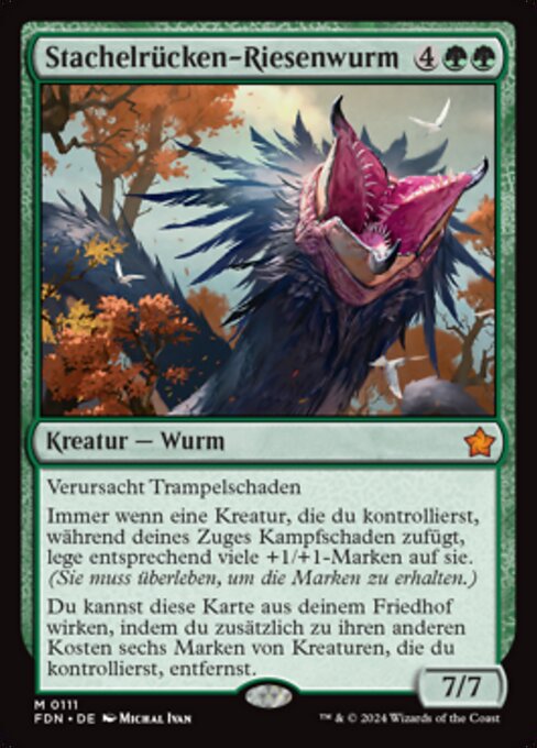 Stachelrücken-Riesenwurm FDN-111 Mythic Near Mint Deutsch