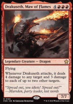 Drakuseth, Maw of Flames FDN-193 Rare Near Mint Englisch