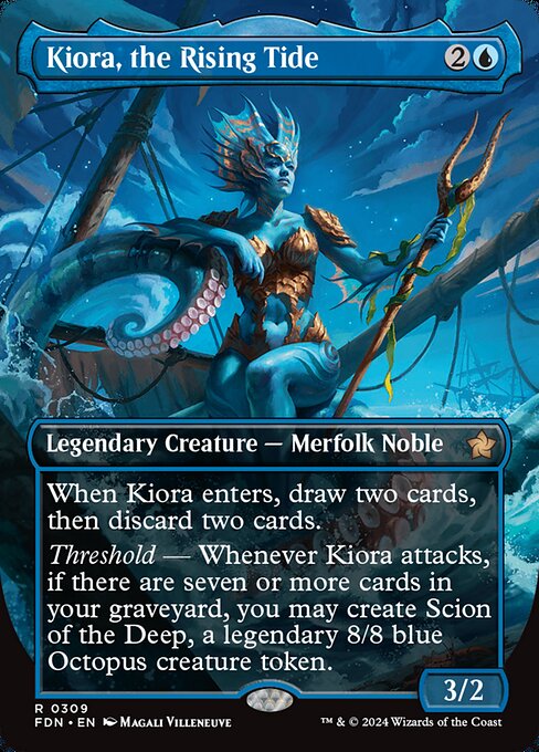 Kiora, the Rising Tide XFDN-309 Rare Near Mint Englisch Foil