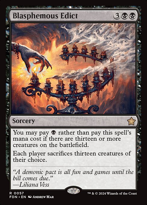Blasphemous Edict FDN-57 Rare Near Mint Englisch Foil