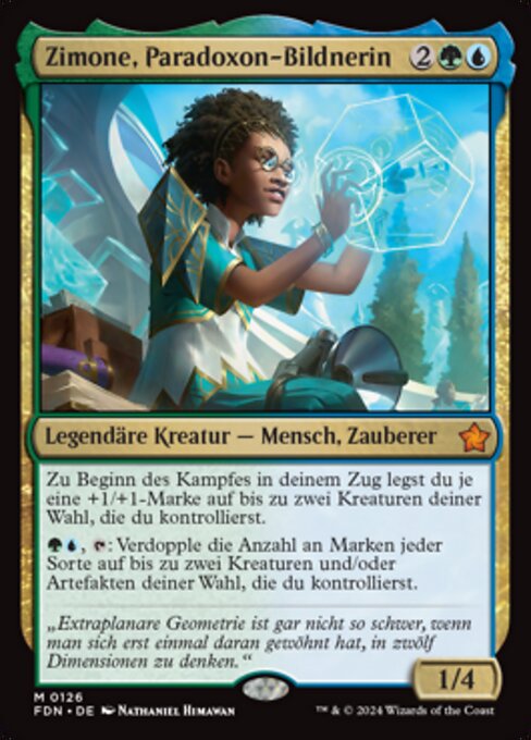 Zimone, Paradox Sculptor FDN-126 Mythic Near Mint Deutsch