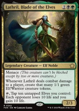 Lathril, Blade of the Elves FDN-242 Rare Near Mint Englisch Foil