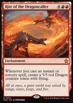 Rite of the Dragoncaller FDN-92 Mythic Near Mint Englisch Foil