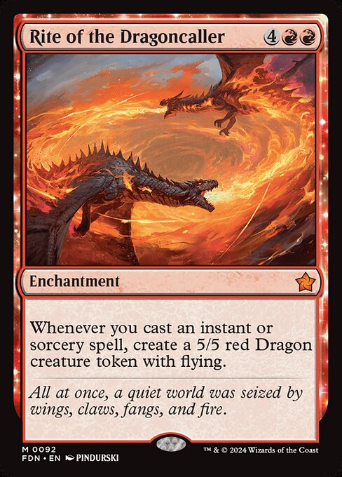 Rite of the Dragoncaller FDN-92 Mythic Near Mint Englisch Foil