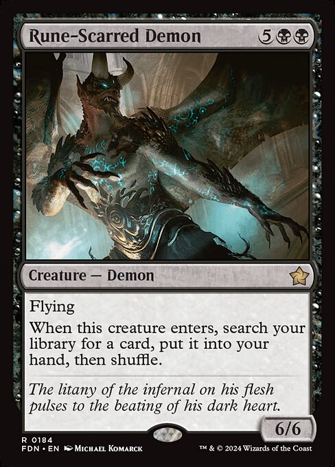 Rune-Scarred Demon FDN-184 Rare Near Mint Englisch