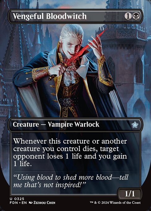 Vengeful Bloodwitch XFDN-325 Uncommon Near Mint Englisch Foil
