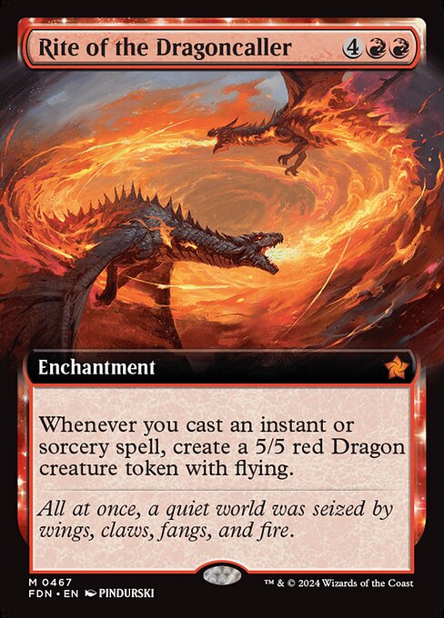 Rite of the Dragoncaller XFDN-467 Mythic Near Mint Englisch Foil