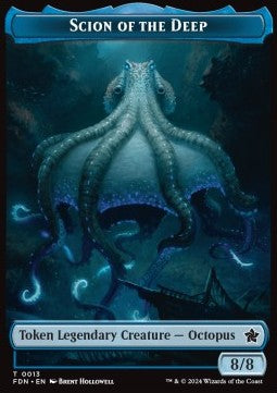 Scion of the Deep Token (U 8/8) // Koma's Coil Token (U 3/3) TFDN-T 13/11 Token Good Englisch