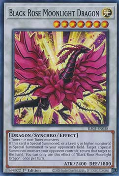 Schwarzer Rosen-Mondlichtdrache (V.1) RA03-038 Super Rare Near Mint Deutsch 1. Auflage