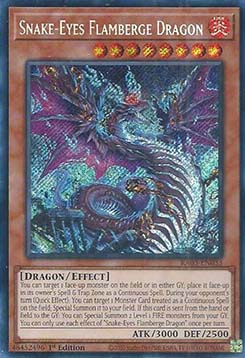 Schlangenauge Flambergendrache (V.3) RA03-033 Secret Rare Near Mint Deutsch 1. Auflage