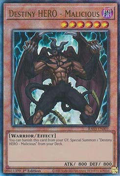 Schicksals-HELD - Malicious (V.7) RA03-001 Ultimate Rare Near Mint Deutsch 1. Auflage