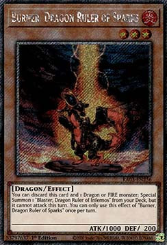 Burner, Drachenherrscher der Funken (V.1) RA03-256 Platinum Secret Rare Near Mint Deutsch 1. Auflage