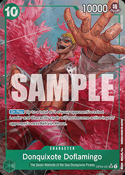 Donquixote Doflamingo (OP04-031) (V.2) PRB01 Alternate Art Near Mint Englisch