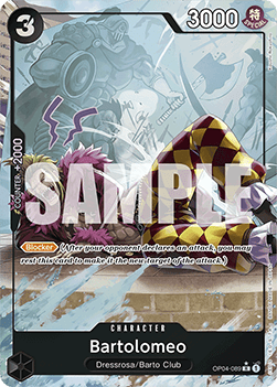 Bartolomeo (OP04-089) (V.2) PRB01 Rare Near Mint Englisch
