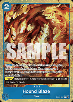 Hound Blaze (OP05-057) (V.3) PRB01 Alternate Art Excellent Englisch