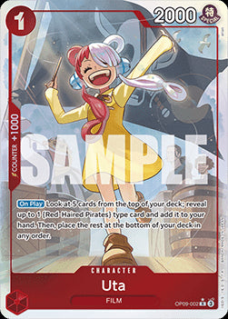 Uta (OP09-002) (V.2) OP09 Alternate Art Near Mint Englisch