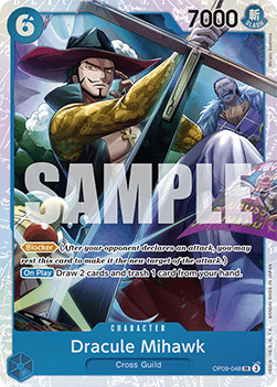 Dracule Mihawk (OP09-048) (V.1) OP09 Super Rare Excellent Englisch