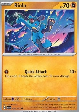 Riolu PRE-050 Common Near Mint Deutsch Reverse Holo
