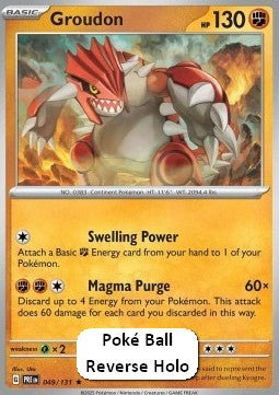 Groudon xPRE-049 Rare Near Mint Englisch Reverse Holo