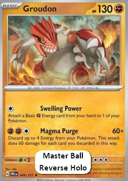 Groudon xPRE-049 Rare Near Mint Deutsch Reverse Holo