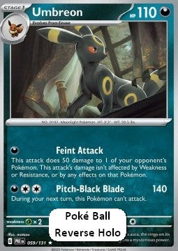 Umbreon xPRE-059 Rare Near Mint Englisch Reverse Holo