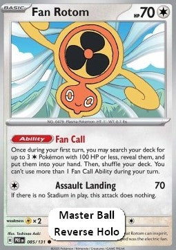 Wirbel-Rotom xPRE-085 Common Excellent Deutsch Reverse Holo
