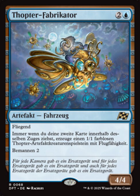 Thopter-Fabrikator DFT-68 Rare Near Mint Deutsch
