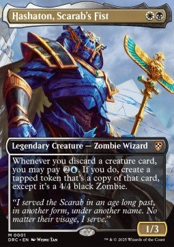 Hashaton, Faust des Skarabäus DRC-1 Mythic Light Played Deutsch Foil
