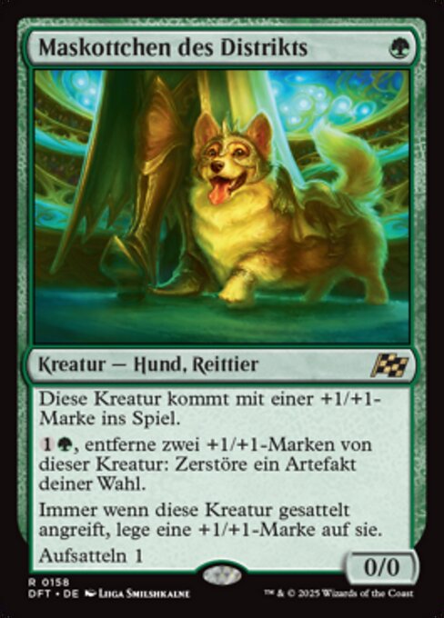 Maskottchen des Distrikts DFT-158 Rare Near Mint Deutsch