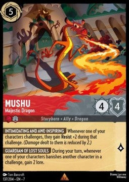Mushu - Majestätischer Drache 7ARI-137 Rare Near Mint Englisch