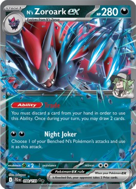N's Zoroark ex JTG-098 Double Rare Near Mint Englisch