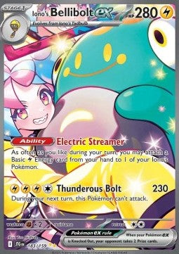 Iono's Bellibolt ex JTG-183 Special Illustration Rare Near Mint Englisch