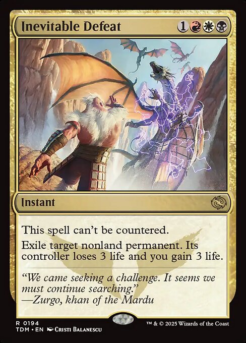 Inevitable Defeat TDM-194 Rare Near Mint Englisch