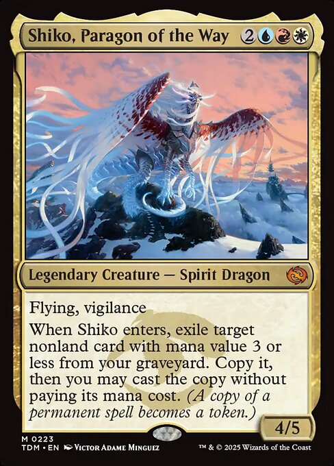 Shiko, Paragon of the Way TDM-223 Mythic Near Mint Englisch