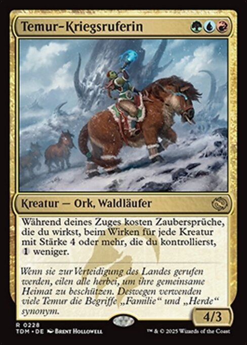 Temur-Kriegsruferin TDM-228 Rare Excellent Deutsch Foil