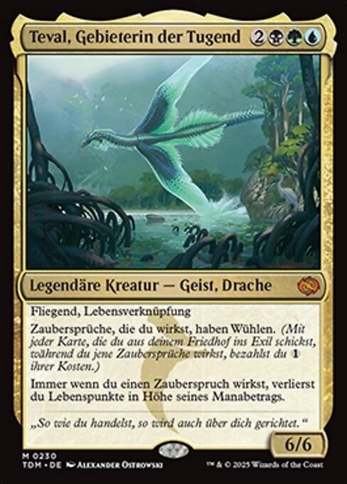 Teval, Gebieterin der Tugend TDM-230 Mythic Near Mint Deutsch Foil