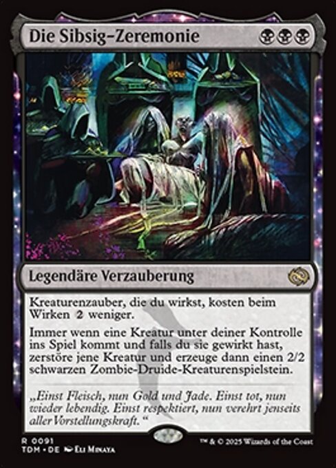 Die Sibsig-Zeremonie TDM-91 Rare Near Mint Deutsch Foil