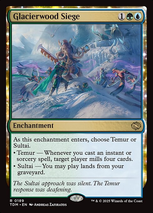 Glacierwood Siege TDM-189 Rare Near Mint Englisch Foil