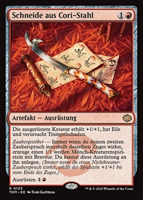 Schneide aus Cori-Stahl TDM-103 Rare Near Mint Deutsch