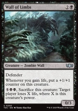 Wall of Limbs TDC-200 Uncommon Near Mint Englisch