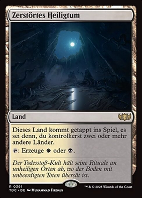 Zerstörtes Heiligtum TDC-391 Rare Near Mint Deutsch