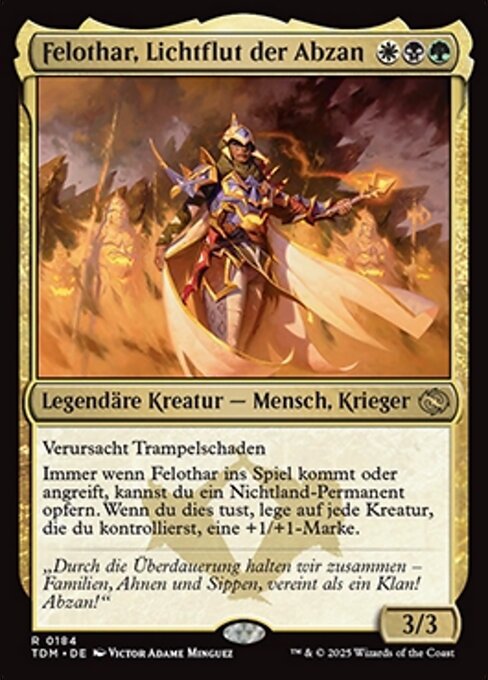 Felothar, Dawn of the Abzan TDM-184 Rare Near Mint Deutsch