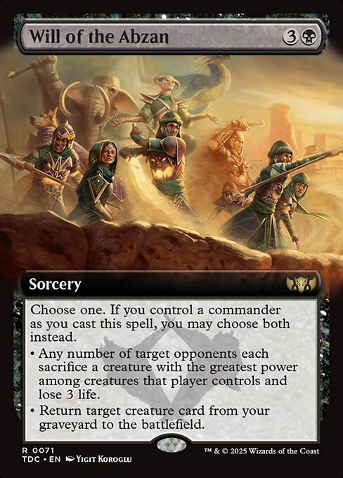 Will of the Abzan XTDC-71 Rare Excellent Englisch
