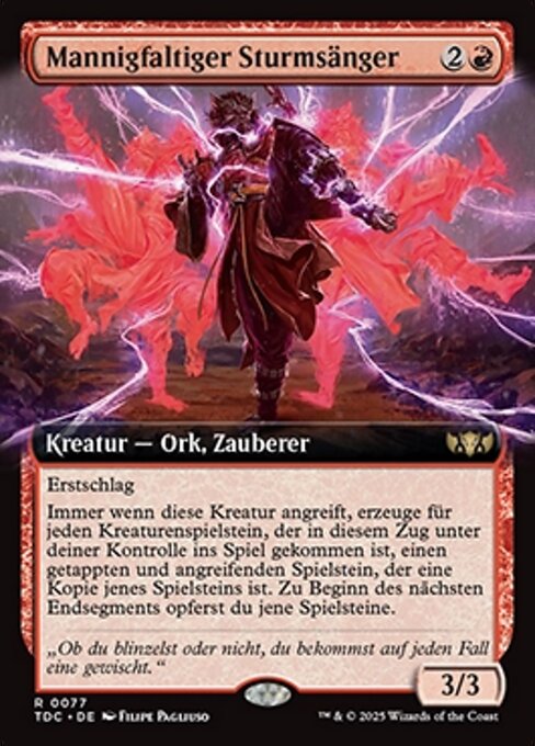 Mannigfaltiger Sturmsänger XTDC-77 Rare Excellent Deutsch