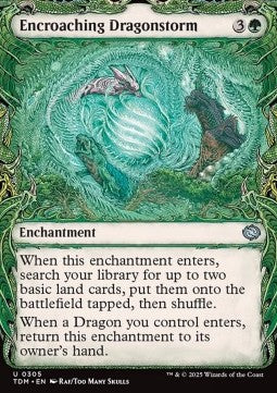 Encroaching Dragonstorm XTDM-305 Uncommon Near Mint Englisch Foil