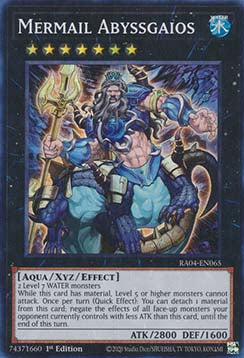Nixenrüstung  Abyssgaios (V.1) RA04-065 Super Rare Boosterfrisch Deutsch 1. Auflage