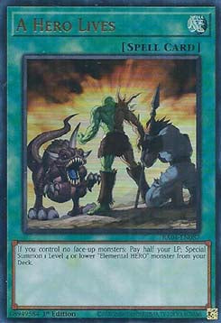 Ein Held lebt (V.2) RA04-087 Ultra Rare Boosterfrisch Deutsch 1. Auflage