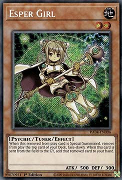 Telepathisches Mädchen (V.3) RA04-006 Secret Rare Boosterfrisch Deutsch 1. Auflage
