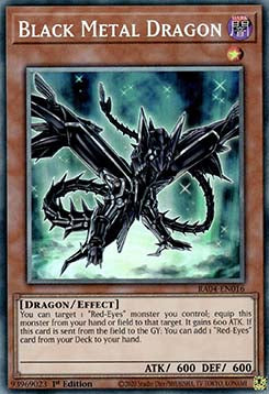 Schwarzer Metalldrache (V.6) RA04-016 Collectors Rare Boosterfrisch Deutsch 1. Auflage